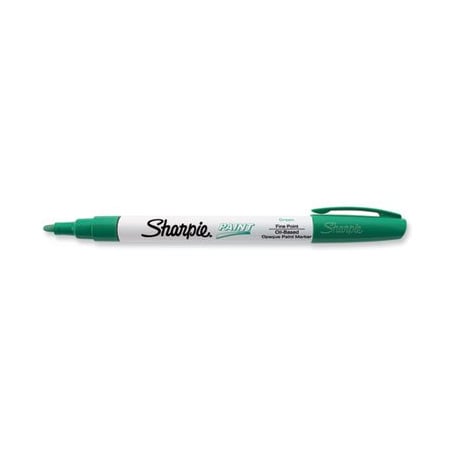 Sanford Sharpie, PERMANENT PAINT MARKER, FINE BULLET TIP, GREEN 35537